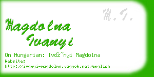 magdolna ivanyi business card